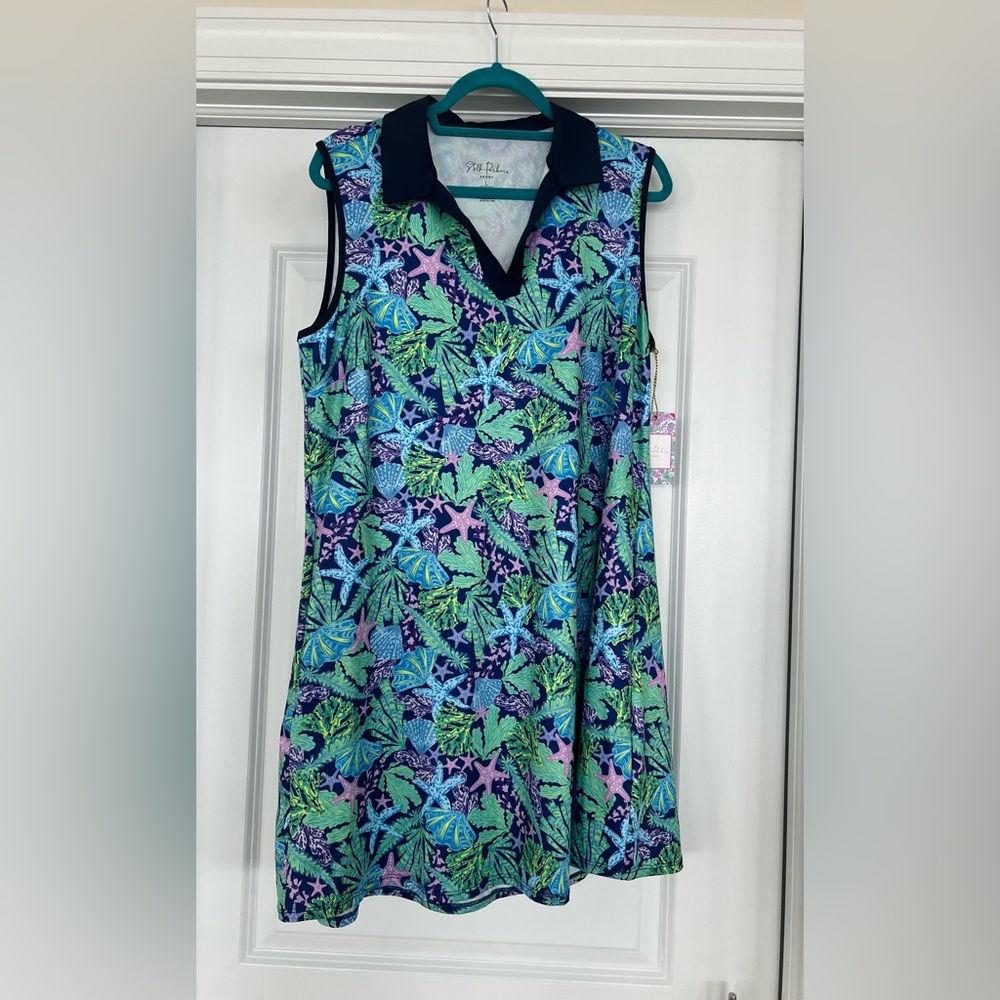 NWT Stella Parker, Brand New, Beautiful Sport Dress, Ocean Print, Size Large